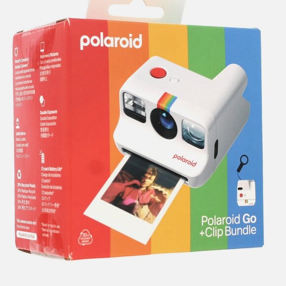 Polaroid Go Clip Bundle - Mini Instant Film Camera - White *BNIB* - Picture 1 of 2